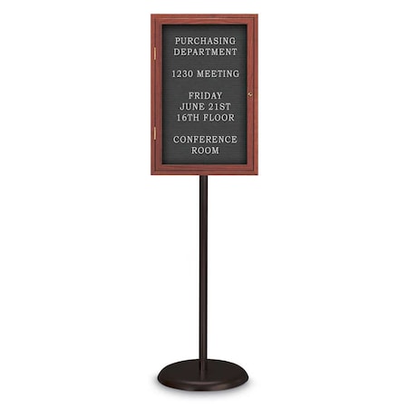 United Visual Products Corkboard, Double Door, Radius Frame, 42x32", Black/Medium Gray UV70025-BLACK-MEDGRY